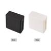 Cable Management Box for Power Strip and Cord Organization, Large Storage Container, Black and White (Black) view 4