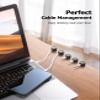 16Pack Cord Organizer, Chfeila [360Rotating Twist-Lock] Magnetic Cable Management Clips, Adhesive Phone Charging Keeper Wire Cord Holder for Nightstand/Car/Wall, Office Desk Accessories Decor (Black) view 4