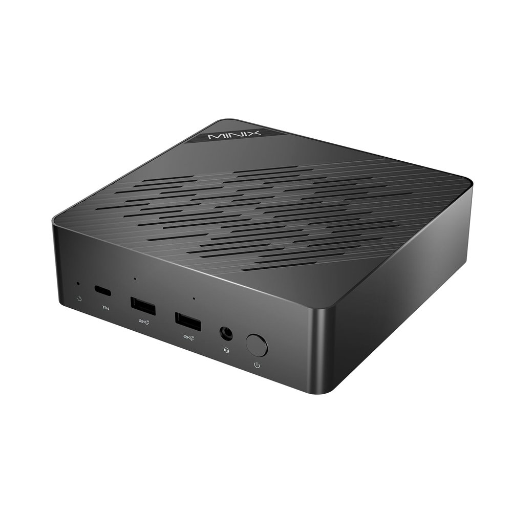 MINIX EU512-AI Mini PC Intel Core Ultra 5 125H 16GB DDR5/512GB SSD 8K Quad Output/Thunderbolt 4/Whisper-Quiet Office Design/AI Boost NPU/Dual 2.5G/Wi-Fi 6E Windows 11 Pro Home & Business Computer
