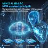 MINIX EU512-AI Mini PC Intel Core Ultra 5 125H 16GB DDR5/512GB SSD 8K Quad Output/Thunderbolt 4/Whisper-Quiet Office Design/AI Boost NPU/Dual 2.5G/Wi-Fi 6E Windows 11 Pro Home & Business Computer view 2