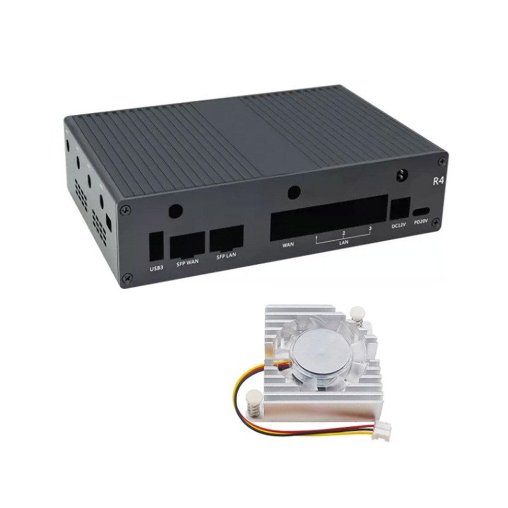 TINGUT Aluminum Enclosure Aluminum Case for Banana Single Board Computers Optional Heat Dissipation Heatsink Fan