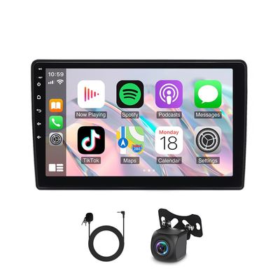 9" Android 14 Car Stereo Radio Compatible for Prado 150 2009-2013 Double Din with Wireless CarPlay & Android Auto Car Radio Audio Receiver with Bluetooth/GPS Navi WiFi+AHD Backup Camera+MIC