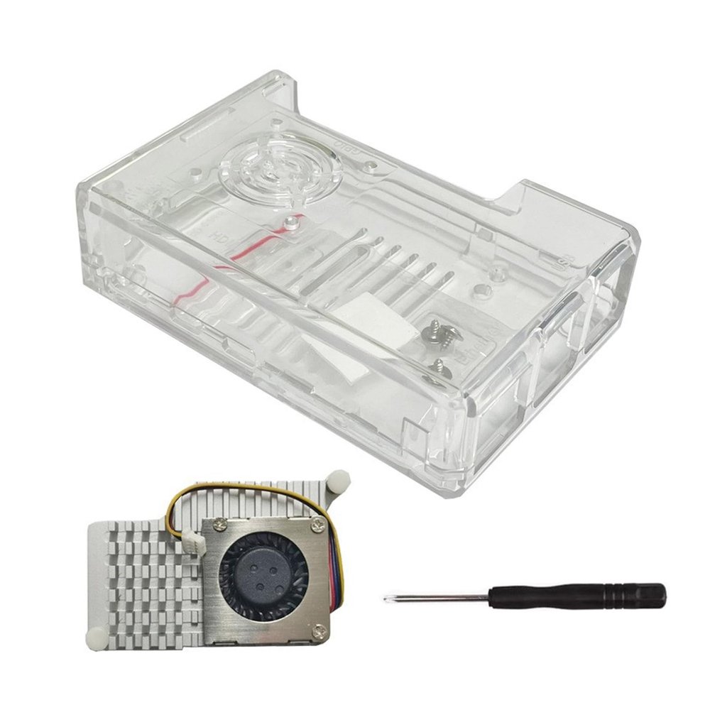 TINGUT abs Enclosure Case for 5 Optional Cooling Fan and Heatsinks for 5 Board Protector Housing