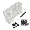 TINGUT abs Enclosure Case for 5 Optional Cooling Fan and Heatsinks for 5 Board Protector Housing view 4