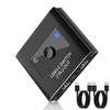 USB Switch, USB 3.0 Switcher 2 in 2 Out, USB 3.0 KVM Switch Selector, USB Switcher 2 Computers Sharing 2 Device for Printer, Keyboard, Scanner, Mouse, Compatible with Mac/Win/Linux view 1