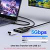 USB Switch, USB 3.0 Switcher 2 in 2 Out, USB 3.0 KVM Switch Selector, USB Switcher 2 Computers Sharing 2 Device for Printer, Keyboard, Scanner, Mouse, Compatible with Mac/Win/Linux view 2