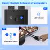 USB Switch, USB 3.0 Switcher 2 in 2 Out, USB 3.0 KVM Switch Selector, USB Switcher 2 Computers Sharing 2 Device for Printer, Keyboard, Scanner, Mouse, Compatible with Mac/Win/Linux view 4