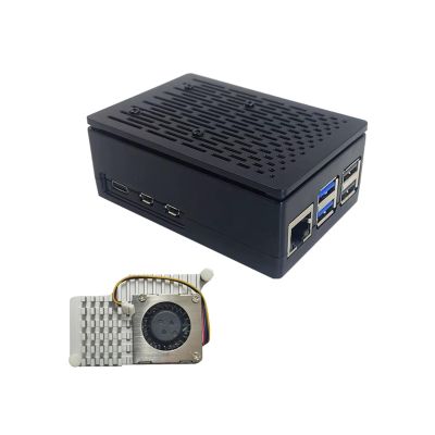 ABS Enclosure Cooling Case for 5 Board Enclosure with Optional Official Heatsink Fan for RPI5 Development Board Case