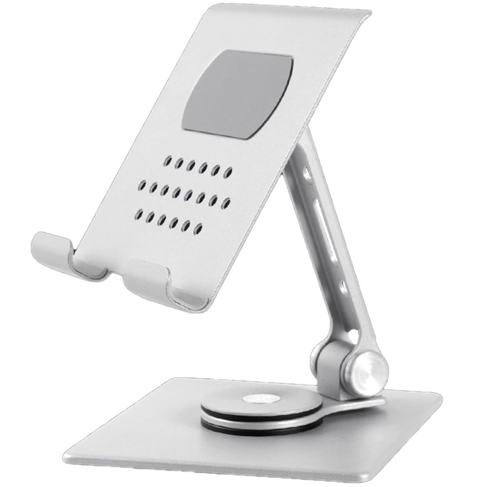 TINGUT Metal Foldable Stand, Multiple Tablets Stand Holder Rotating Stand Stable &Stylishs Phone Tablets Holder Bracket