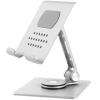 TINGUT Metal Foldable Stand, Multiple Tablets Stand Holder Rotating Stand Stable &Stylishs Phone Tablets Holder Bracket view 1