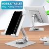 TINGUT Metal Foldable Stand, Multiple Tablets Stand Holder Rotating Stand Stable &Stylishs Phone Tablets Holder Bracket view 2