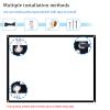 60-200 Inch Projector Screen, Movie Projector Screen, 4:3/16:9 4K Movie Screen, Double Sided Video Projection Screens for Movie Home Theater Cinema Office Video Game, Lightweight Carry & Durable(White view 4