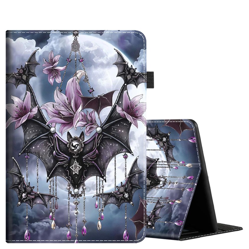 Case for 6.8" Kindle Paperwhite (11th Gen-2021) and Kindle Paperwhite Signature Edition, Light Shell Cover with Auto Wake/Sleep for Kindle Paperwhite 2021 E-Reader, Bat and Moon