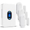 Daytech Wireless Door Chime Alarm System - 800ft Long Range, 20 Melodies, 5 Volume Levels, 3 Sensors + 1 Receiver for Business, Home & Office Entry Alerts view 1