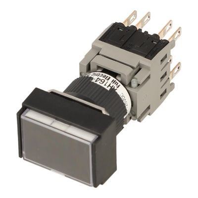 AH164-TFB22 | Fuji Flush Rectangular Head Black 2NO+2NC