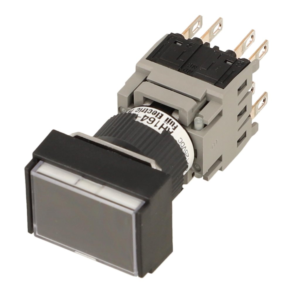 AH164-TFB22 | Fuji Flush Rectangular Head Black 2NO+2NC