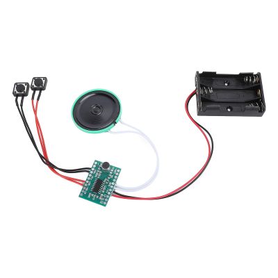 Recordable Voice Chip, Single Play 60S Recording Time, for Xmas Greeting Cards, Crafts, Toy Boxes, It with Red Wire Key, Black Wire Key for Easy Operating