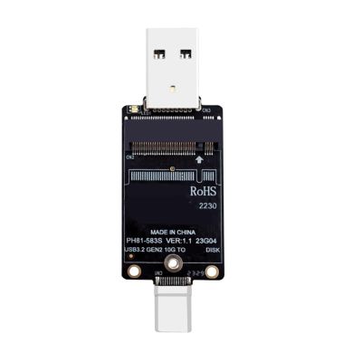 jiingekk Solid States Disk Adapter USB A USB C Converter 2230 JMS583 USB 3.2 USB C Adapter For PC