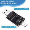 jiingekk Solid States Disk Adapter USB A USB C Converter 2230 JMS583 USB 3.2 USB C Adapter For PC view 4