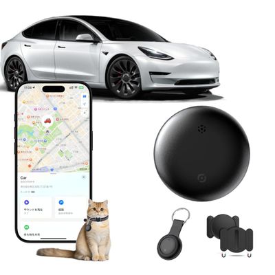 Car GPS Tracker for Vehicles, GPS Tracker Work with Find My (iOS Only), Car Vehicle Tracking Anti-Lost Locator with App for Cars, Pets (Black)