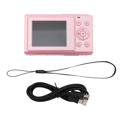 4K Digital Camera for Teens Kids, 44MP High Resolution, 16X Digital Zoom, Autofocus, Anti Shake, 2.4 Inch IPS Screen, Compact Pocket Camera Ideal for Photography, Travel, Vloggin (Pink)