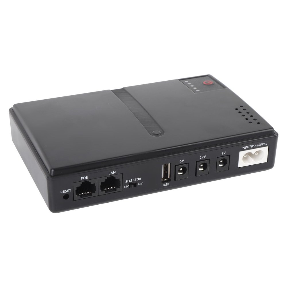 7200mAh Router Uninterruptible Power Supply, DC 5V 9V 12V, LED Indicator for Routers Optical Modems MP3 MP4 with Compact Design (US Plug)