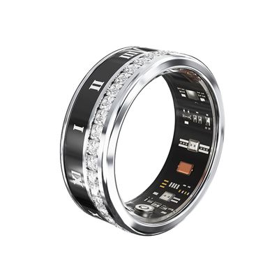 Hoorawwi Smart Ring, Smart Health Ring for Men Women IP68 Fitness Tracker w/Sleep Heart Rate Blood Pressure Oxygen Monitor Pedometer Step Counter Smart Ring for Cellphone, Silver #10