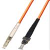 RiteAV 125M (410ft) OM2 LC to ST Fiber Optic Cable Simplex Multimode 50/125 Jumper 125 Meter Orange Patch Cord view 1