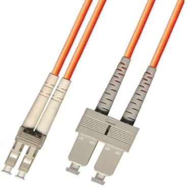 RiteAV 200M (656ft) OM2 LC to SC Fiber Optic Cable Duplex Multimode 50/125 Jumper 200 Meter Orange Patch Cord