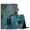 Case for Kindle Paperwhite 12th Gen 2024 (7") & Kindle Colorsoft Signature Edition, PU Leather Cover with Auto Sleep Wake for Kindle Paperwhite Signature 2024 Released, Black Cat and Lotus view 1