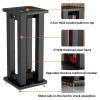 HYDTGZ Subwoofer Speaker Base Stand Heavy Duty Speaker Stand Satellite Speaker Metal Holder Wood Speaker Stands for Home Cinema Surround Sound System,A,35x40 x50cm view 4