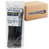 Kable Kontrol Black Metal Zip Ties Bulk Pack - 11" Inch Long 3000 Pcs, 200 Lbs Tensile Strength, Polyester Coated 304 Stainless Steel Cable Ties UV & Chemical Resistance, for Indoor & Outdoor Use view 1