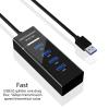 Compactly 4 Port USB Hubs USB Expander for Desktop Laptop Enables Fast Data Transfer and Device Charging Adapter view 3