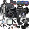 Canon EOS 4000D (Rebel T100) 18MP DSLR Camera w/EF-S 18-55mm F/3.5-5.6 Lens + LED Light + 128GB Memory + Lenses + Filters + Case + Tripod + Grips + Added Power, and More (28pc Bundle) (Renewed) view 1