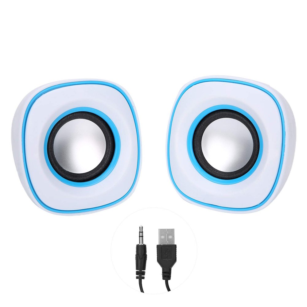 LICAEVEY Computer Speaker, Mini USB / 3.5mm Audio Jack Stereo Speaker for Desktop Computer Laptop Phone MP3 MP4
