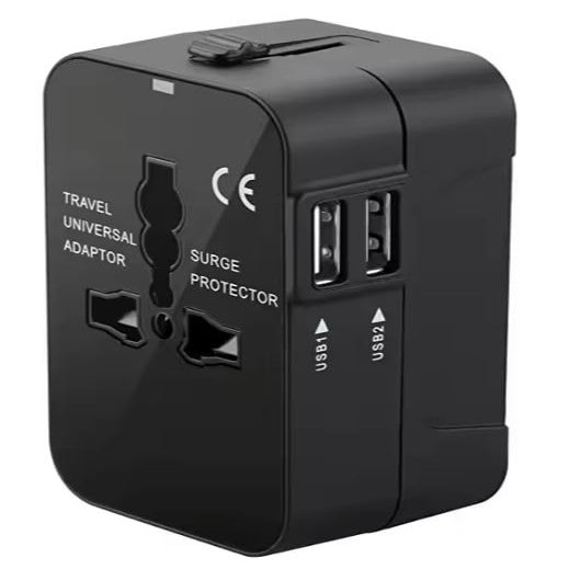 Universal Travel Adapter, European Travel Plug Adapter & International Power Adapter with Voltage Converter US to Europe  Universal Power Adapter Worldwide Travel Essentials