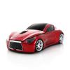 Certified Race Car Wireless Mouse Sports Car Shaped 2.4GHz LED Light Computer Optical Mouse Decoration Desktop Laptop Glossy (Red) view 1