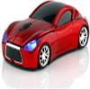 Certified Race Car Wireless Mouse Sports Car Shaped 2.4GHz LED Light Computer Optical Mouse Decoration Desktop Laptop Glossy (Red) view 3
