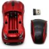 Certified Race Car Wireless Mouse Sports Car Shaped 2.4GHz LED Light Computer Optical Mouse Decoration Desktop Laptop Glossy (Red) view 4