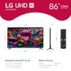 LG 86-Inch Class UHD AI 4K UA77 Series Smart TV w/AI Sound, HDR10, 4K Super Upscaling, Filmmaker Mode, Wow Orchestra, Compatible with Alexa (86UA7700PUA, 2025) view 2