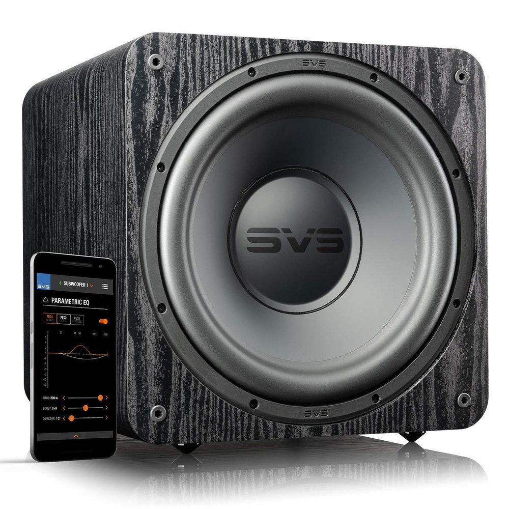 SVS SB-1000 Pro 10 Inch Sealed Subwoofer with SoundPath Wireless Audio Adapter (Black Ash)