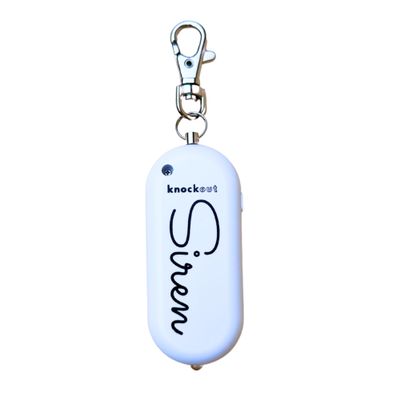 Knockout Siren - Marble - Personal Security Alarm Keychain - Rechargeable - Easy to Use - Super Loud - 130 DB - LED Flashlight - Emergency Safety Alarm for Women, Men, Children, Elderly - TSA Approved