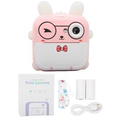 Cute Cartoon Print 24MP Smart Children's Camera, Kids Mini Digital Camera with Multi Zoom and Instant Thermal Printing (#2)