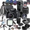 Canon EOS 4000D (Rebel T100) 18MP DSLR Camera + 18-55mm & 75-300mm Lenses+ LED Light + 128GB Memory + Lenses + Filters + Case + Tripod + Grips + Added Power, and More (28pc Bundle) (Renewed) view 1