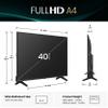 Hisense 40-Inch Class A4 Series FHD 1080p Smart Fire TV (40A4NF, 2025 Model) - DTS Virtual: X, Slim Bezel Design, Alexa Built in, Streaming TV, Black view 3