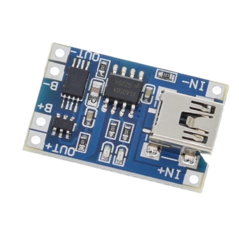 10pcs 5V 1A 18650 TP4056 Lithium Charger Module Charging Protection Dual Functions 1A Li-ion (Color: 18650 Mini)