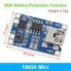 10pcs 5V 1A 18650 TP4056 Lithium Charger Module Charging Protection Dual Functions 1A Li-ion (Color: 18650 Mini) view 2