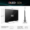 Hisense 55" Class QD6 Series (55QD6QF, 2025 Model) QLED 4K UHD Smart Fire TV, Voice Remote with Alexa, Dolby Vision, Dolby Atmos, Motion Rate 120, HDR 10+, Game Mode Plus, MEMC, VRR, ALLM view 3