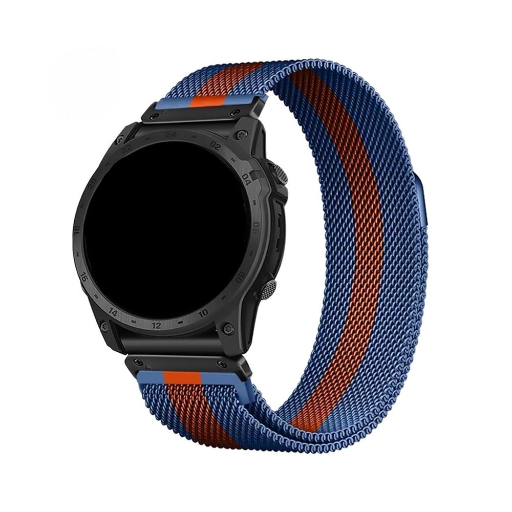 22 26mm Milanese Quick Fit Watch Strap With for Garmin Fenix8 7 7XPro Fenix 6 Fenix 5 EPIX 2 Metal Bracelet Band Accessories(Blue Orange,Quick fit 26mm)