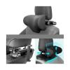 Adjustable Multi-use Car Headrest Neck Pillow for Driving Seat Head Support with Hook Tablet Holder Compatible For Tesla BMW BENZ Hyundai(Black PVC) view 2